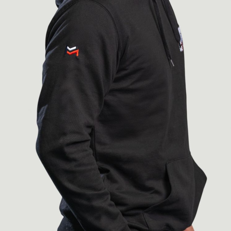Sweat-shirt brodé Troupes de Montagne Design Noir