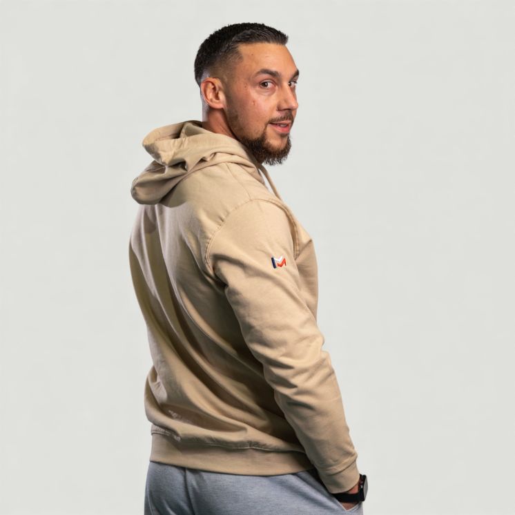 Sweat-shirt brodé Troupes de Montagne Design Light Sand