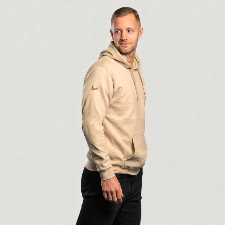 Sweat-shirt brodé Troupes de Marine Design Light Sand
