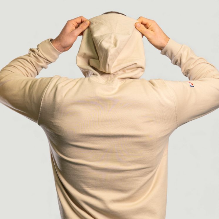 Sweat-shirt brodé Troupes de Marine Design Light Sand