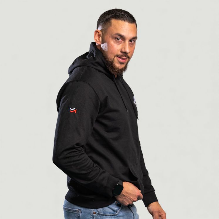 Sweat-shirt brodé Troupes aéroportés Noir