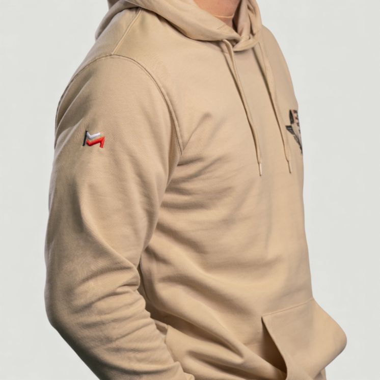 Sweat-shirt brodé Troupes aéroportés Design Light Sand