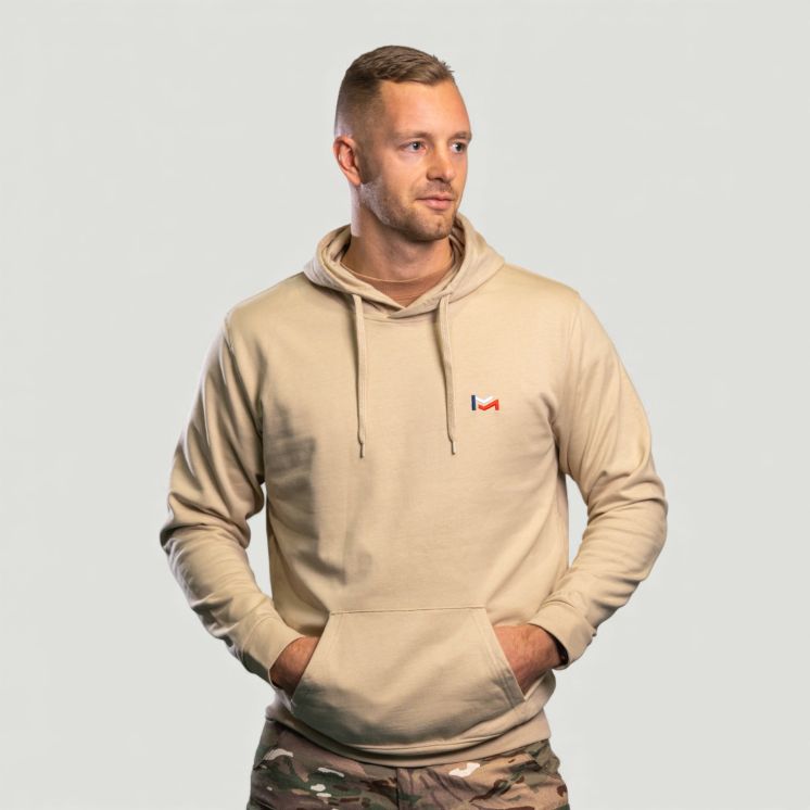 Sweat-shirt brodé Force & Honneur Light Sand