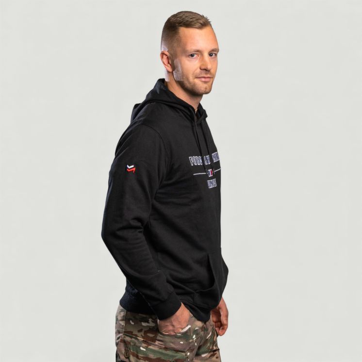 Sweat-shirt brodé Force & Honneur France Noir