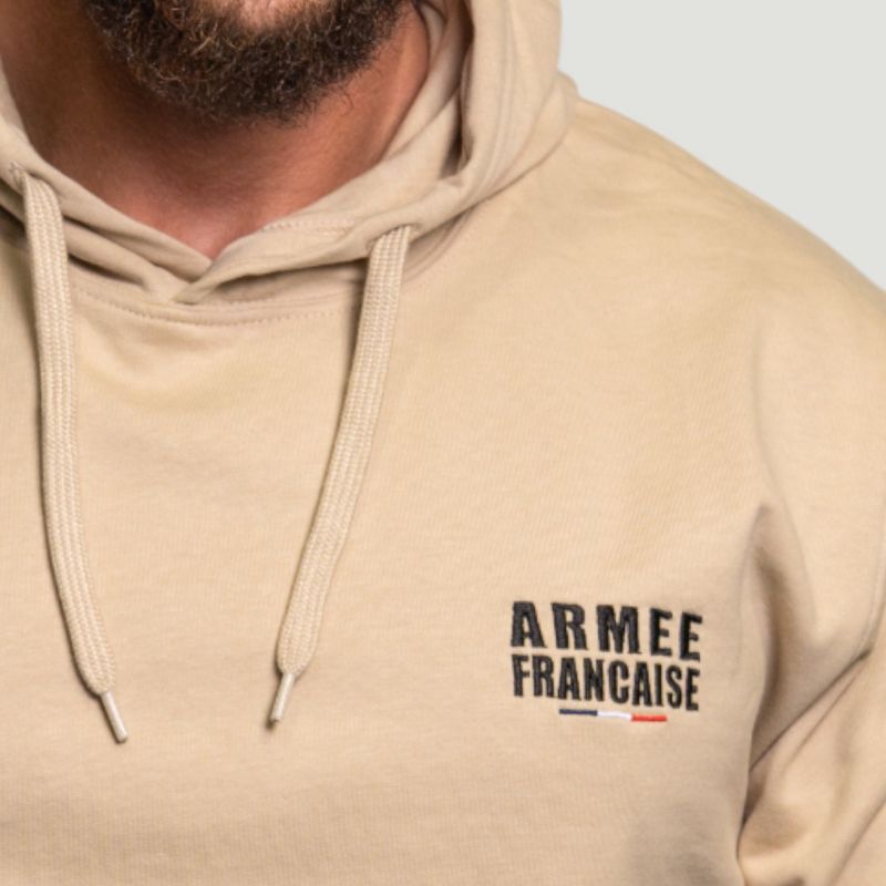 Sweat-shirt brodé Armée Française Light Sand