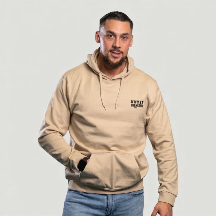 Sweat-shirt brodé Armée Française Light Sand