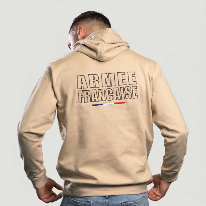 Sweat-shirt brodé Armée Française Light Sand