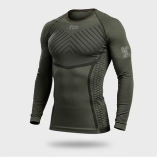 Camiseta ADVENTURE Technical Line Kaki Negro