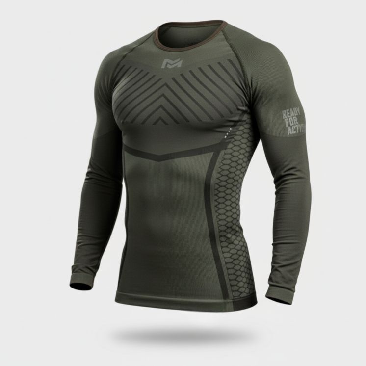 T-shirt ADVENTURE Technical Line Kaki Black