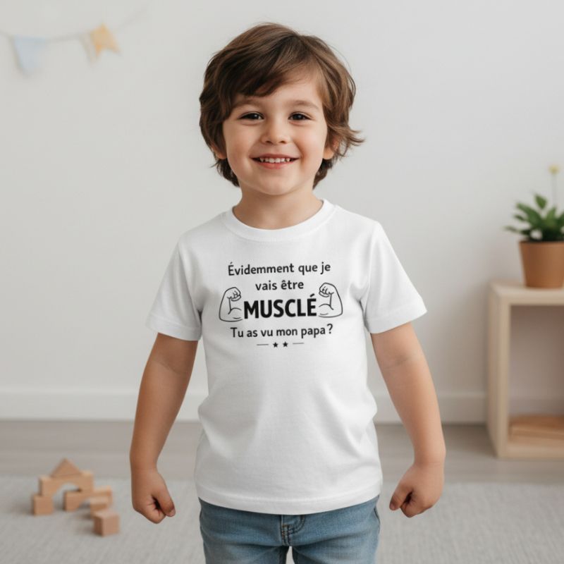 T-shirt mini soldat Petit Costaud blanc